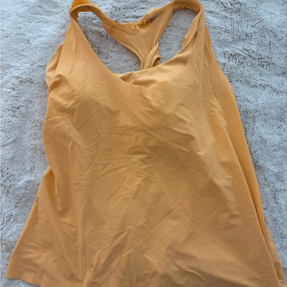 Athleta Orange Tank Top with Built in Bra - Picture 1 of 5